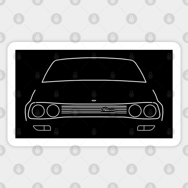 Austin Princess 1970s classic car white outline graphic Sticker by soitwouldseem